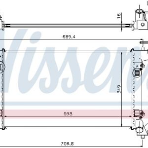 Chladič motoru NISSENS 64648A Chladič motoru NISSENS 64648A