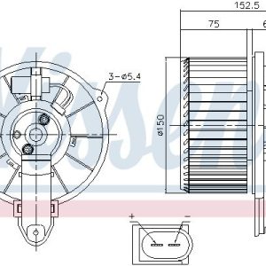 Vnitřní ventilátor NISSENS 87221