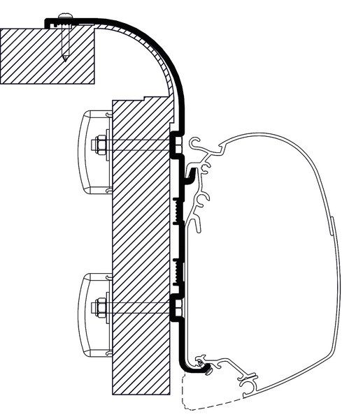 Adaptér markýzy Thule Omnistor Bailey (sada 5 ks / 15 cm) 313385