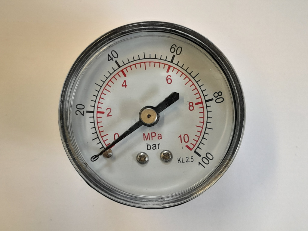 Manometr 1/4" 0-100 barů MZ 50mm, plast zadní 735297