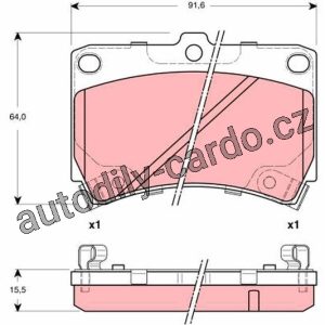 Sada brzdových destiček TRW GDB3262 – KIA RIO Sada brzdových destiček TRW GDB3262 – KIA RIO