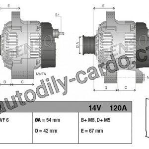 Alternátor DENSO (DE DAN1311) Alternátor DENSO (DE DAN1311)