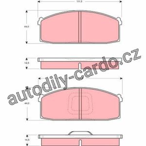 Sada brzdových destiček TRW GDB213 – NISSAN BLUEBIRD, LAUREL, STANZA Sada brzdových destiček TRW GDB213 – NISSAN BLUEBIRD, LAUREL, STANZA