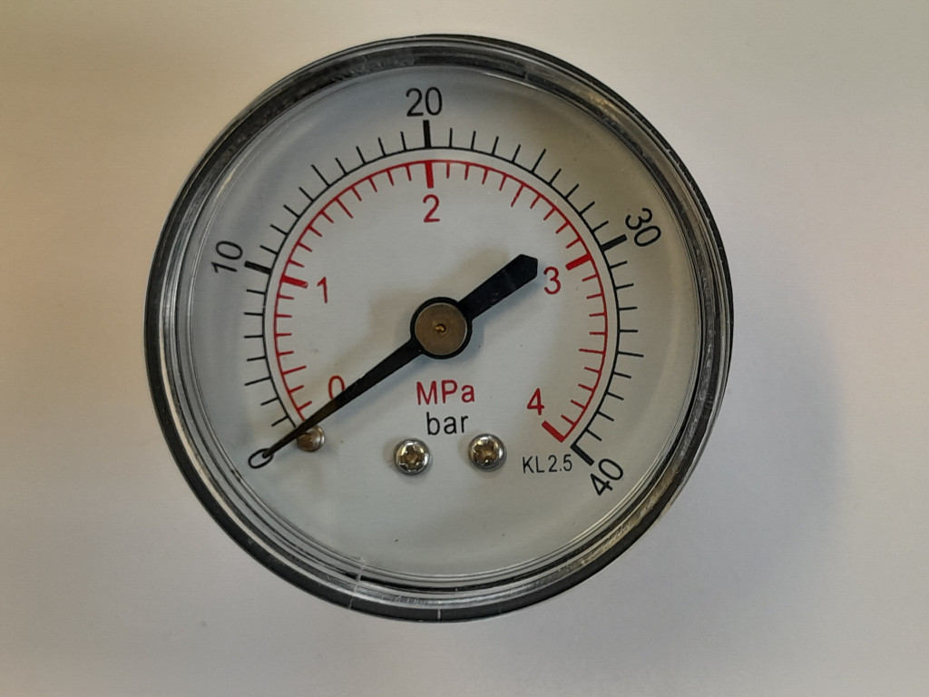 Manometr 1/4" 0-40 barů MZ 50mm, plast zadní 735295