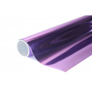 Chromovaná zrcadlová fialová polepová fólie 152x400cm - interiér/exteriér GCH08-040