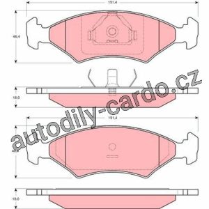 Sada brzdových destiček TRW GDB3178 – MAZDA 121 Sada brzdových destiček TRW GDB3178 – MAZDA 121