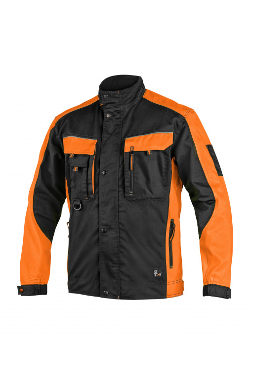 Blůza pánská montérková CXS-SIRIUS BRIGHTON, černo-oranžová, vel. 58, CANIS 648410