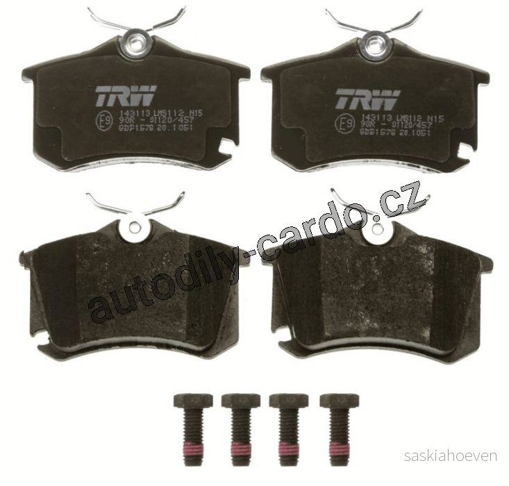 Sada brzdových destiček TRW GDB1578 - VW GOLF V, AUDI A3