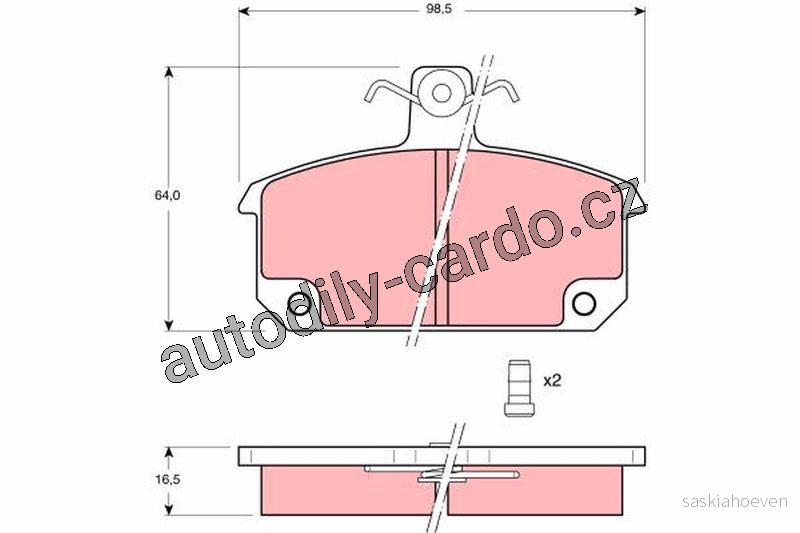 Sada brzdových destiček TRW GDB632 - RENAULT